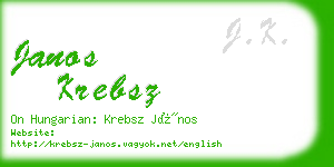 janos krebsz business card